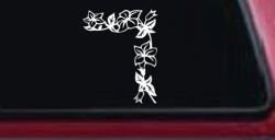 Corner Flower Vine Car or Truck Window Decal Sticker
