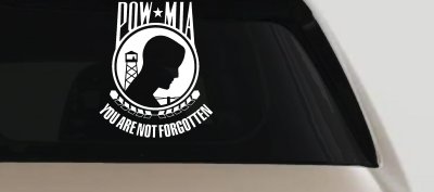 POW MIA You Are Not Forgotten Military Car or Truck Window Vinyl Decal Sticker