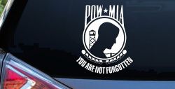 POW MIA You Are Not Forgotten Military Car or Truck Window Decal Sticker