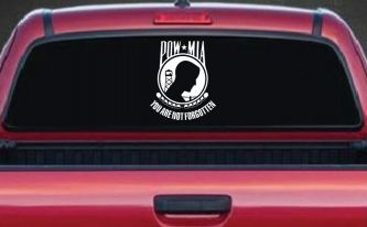 POW MIA You Are Not Forgotten Military Car or Truck Window Decal Sticker