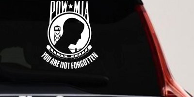 POW MIA You Are Not Forgotten Military Car or Truck Window Vinyl Decal Sticker