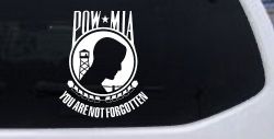 POW MIA You Are Not Forgotten Military Car or Truck Window Decal Sticker