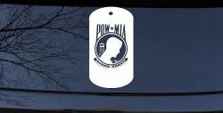 POW MIA Dog Tag Military Car or Truck Window Decal Sticker