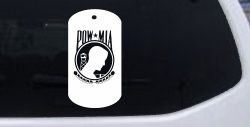 POW MIA Dog Tag Military Car or Truck Window Decal Sticker