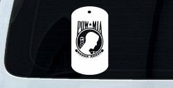 POW MIA Dog Tag Military Car or Truck Window Decal Sticker