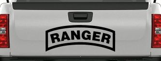 Ranger Military Car or Truck Window Decal Sticker (Black)
