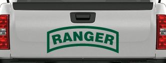Ranger Military Car or Truck Window Decal Sticker (Dark Green)