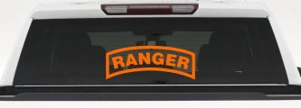 Ranger Military Car or Truck Window Decal Sticker (Orange)