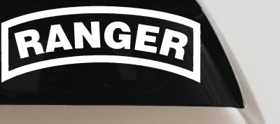 Ranger Military Car or Truck Window Vinyl Decal Sticker