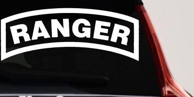 Ranger Military Car or Truck Window Vinyl Decal Sticker