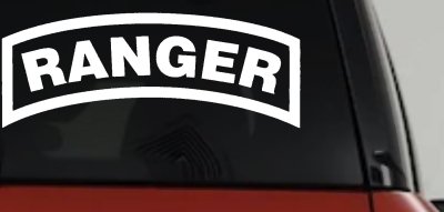Ranger Military Car or Truck Window Vinyl Decal Sticker