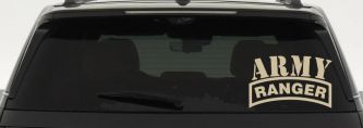 Army Ranger Military Car or Truck Window Vinyl Decal Sticker (Desert Sand)