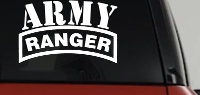 Army Ranger Military Car or Truck Window Vinyl Decal Sticker