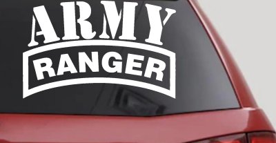 Army Ranger Military Car or Truck Window Vinyl Decal Sticker