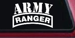 Army Ranger Military Car or Truck Window Decal Sticker