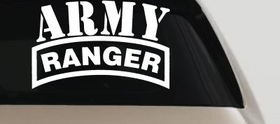 Army Ranger Military Car or Truck Window Vinyl Decal Sticker