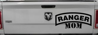 Ranger Mom Military Car or Truck Window Vinyl Decal Sticker (Black)