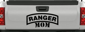 Ranger Mom Military Car or Truck Window Decal Sticker (Black)