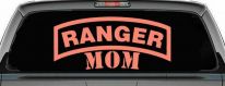 Ranger Mom Military Car or Truck Window Decal Sticker (Coral)
