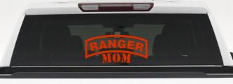 Ranger Mom Military Car or Truck Window Decal Sticker (Orange Red)