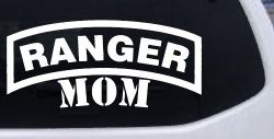 Ranger Mom Military Car or Truck Window Decal Sticker