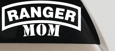 Ranger Mom Military Car or Truck Window Vinyl Decal Sticker