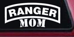 Ranger Mom Military Car or Truck Window Decal Sticker