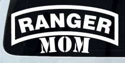 Ranger Mom Military Car or Truck Window Decal Sticker