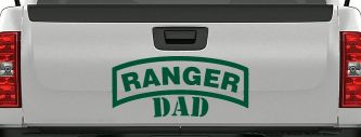 Ranger Dad Military Car or Truck Window Vinyl Decal Sticker (Dark Green)