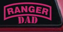 Ranger Dad Military Car or Truck Window Vinyl Decal Sticker (Hot Pink)