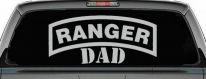 Ranger Dad Military Car or Truck Window Decal Sticker (Light Gray)