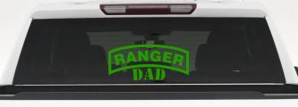 Ranger Dad Military Car or Truck Window Decal Sticker (Lime)
