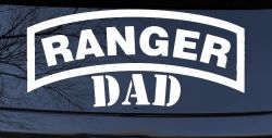 Ranger Dad Military Car or Truck Window Decal Sticker
