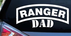Ranger Dad Military Car or Truck Window Decal Sticker