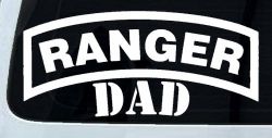 Ranger Dad Military Car or Truck Window Decal Sticker
