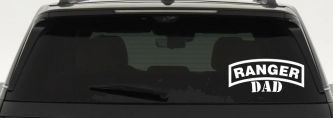 Ranger Dad Military Car or Truck Window Decal Sticker (White)
