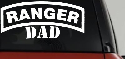 Ranger Dad Military Car or Truck Window Vinyl Decal Sticker