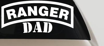 Ranger Dad Military Car or Truck Window Vinyl Decal Sticker