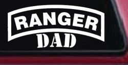 Ranger Dad Military Car or Truck Window Decal Sticker