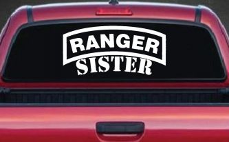 Ranger Sister Military Car or Truck Window Decal Sticker