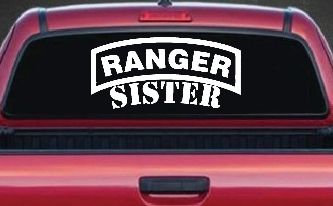 Ranger Sister Military Car or Truck Window Decal Sticker