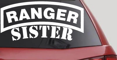 Ranger Sister Military Car or Truck Window Vinyl Decal Sticker