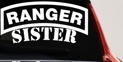 Ranger Sister Military Car or Truck Window Vinyl Decal Sticker
