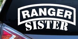 Ranger Sister Military Car or Truck Window Decal Sticker
