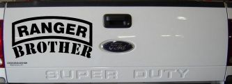 Ranger Brother Military Car or Truck Window Decal Sticker (Black)