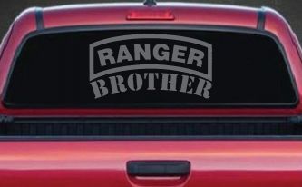 Ranger Brother Military Car or Truck Window Vinyl Decal Sticker (Silver)