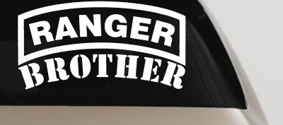 Ranger Brother Military Car or Truck Window Vinyl Decal Sticker