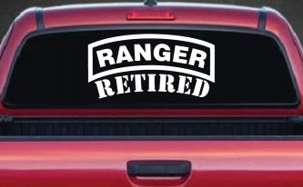 Ranger Retired Military Car or Truck Window Decal Sticker