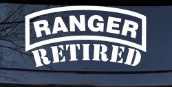 Ranger Retired Military Car or Truck Window Decal Sticker