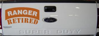 Ranger Retired Solid Military Car or Truck Window Decal Sticker (Nut Brown)